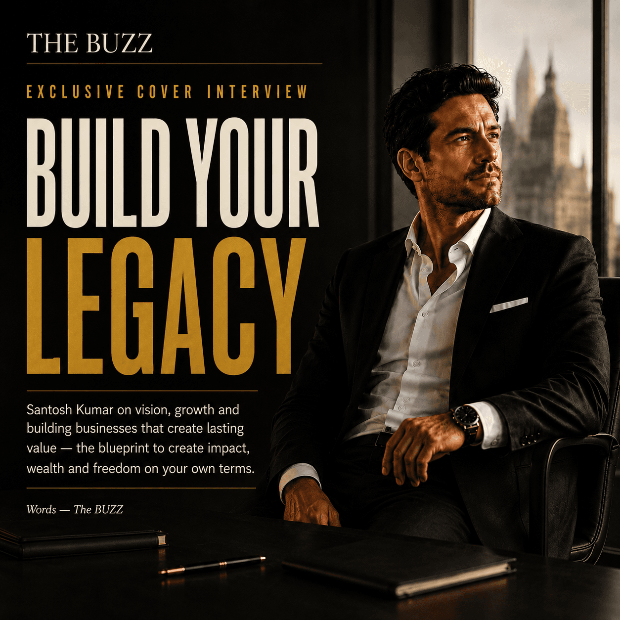 Exclusive cover interview — Build Your Legacy. Santosh Kumar on vision, growth and building businesses that create lasting value — the blueprint to create impact, wealth and freedom on your own terms.